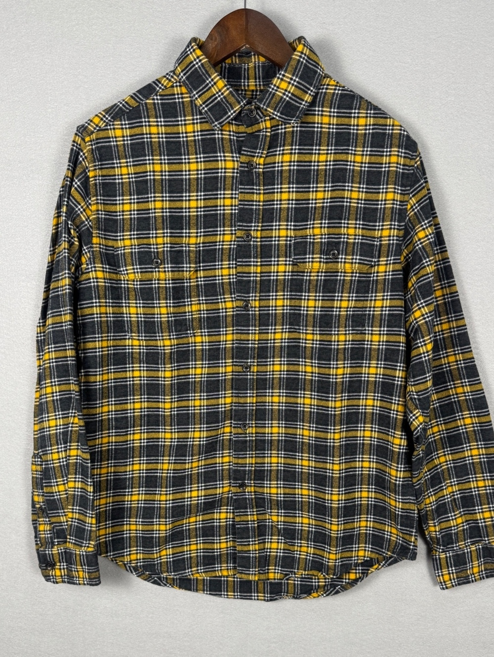 Goodfellow Men's M Yellow Black Flannel Shirt